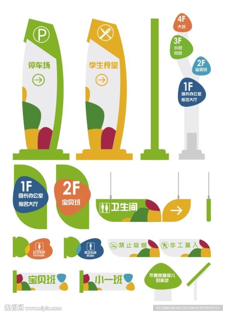 校园导视牌 幼儿园导视牌