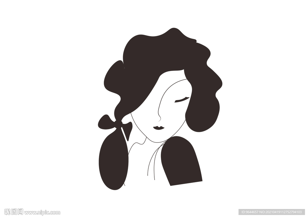 民国 国潮 手绘 女