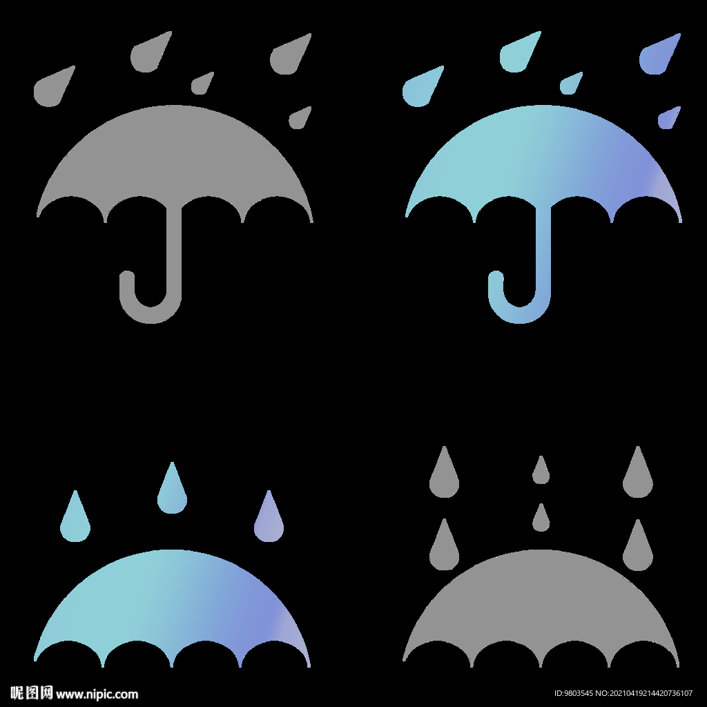 防雨标识防潮矢量图