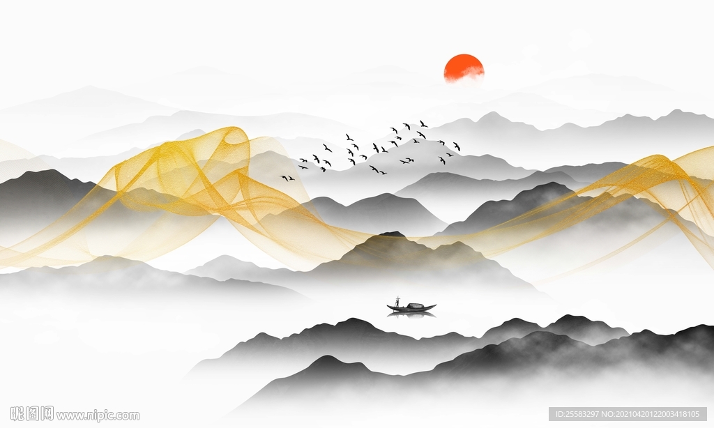 水墨山水画