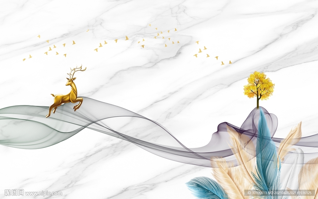 现代 客厅新爵士白 TIF分层