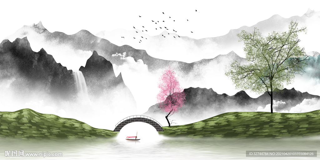 水墨山水画