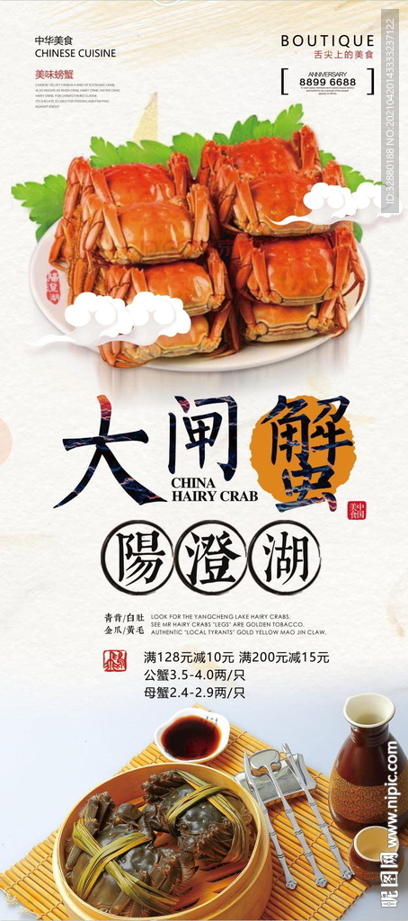 大闸蟹 螃蟹展架