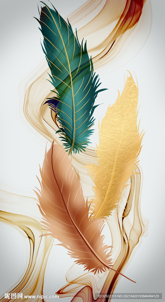 羽毛装饰画
