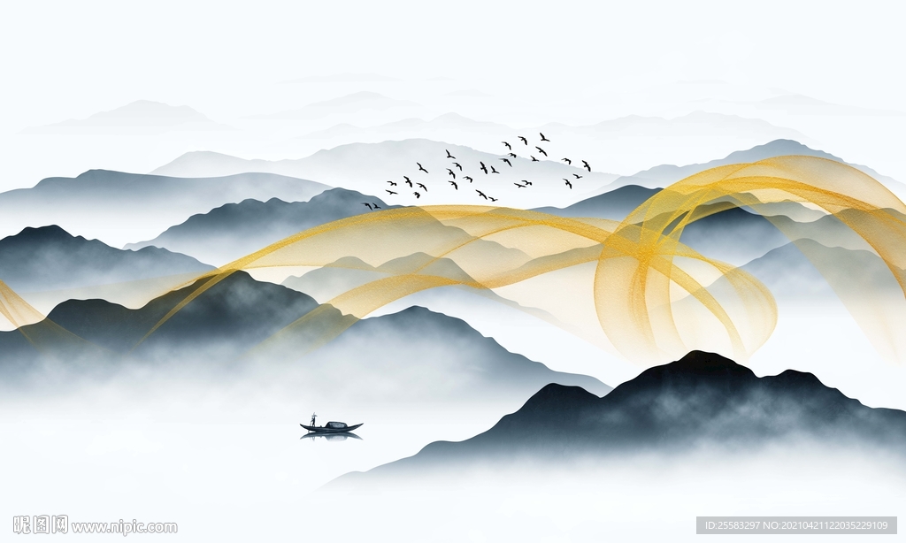 新中式山水画