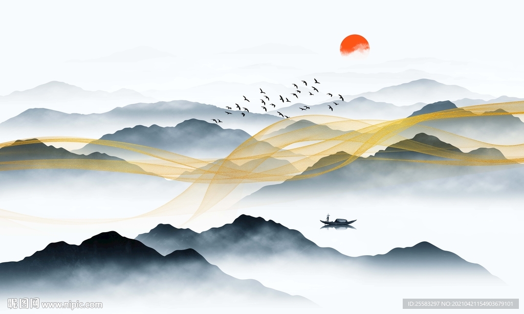 新中式山水画