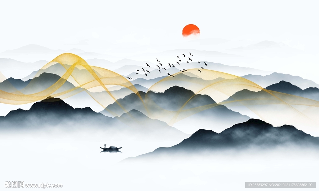 新中式山水画