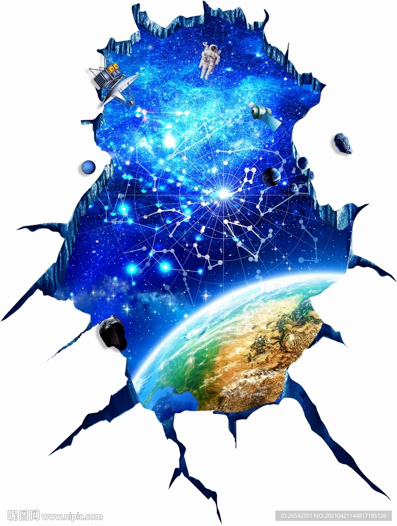 浩瀚银河星空地板地画