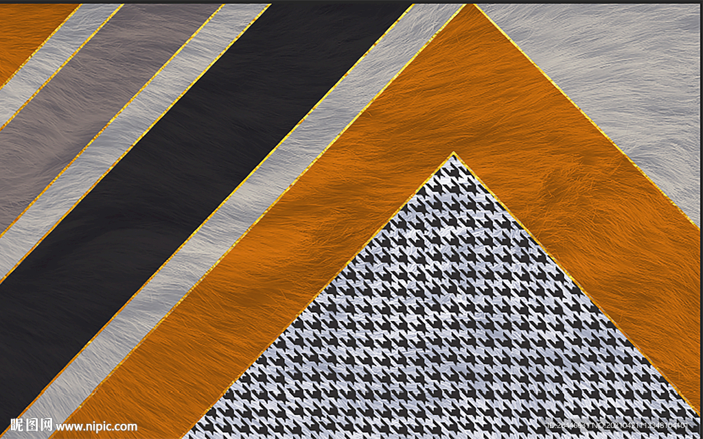 北欧几何彩色地毯