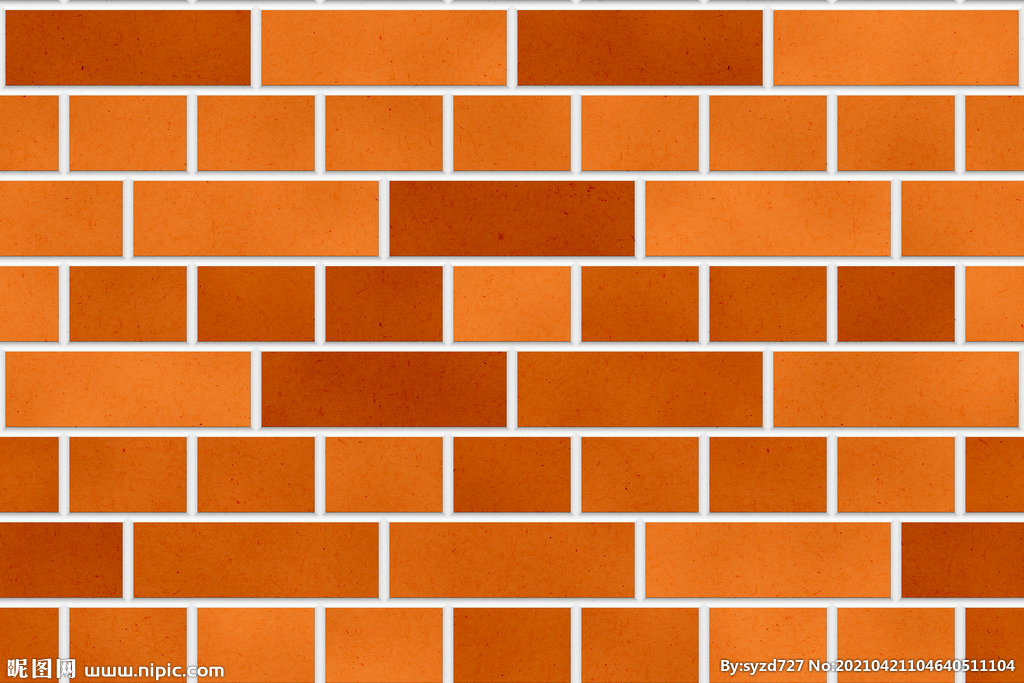 橘红色橘黄色砖墙