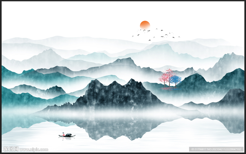 水墨山水画