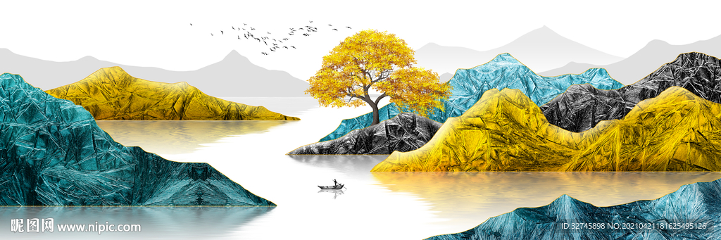 金色山水