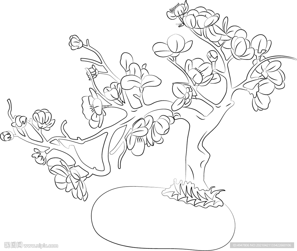 梅花 矢量图