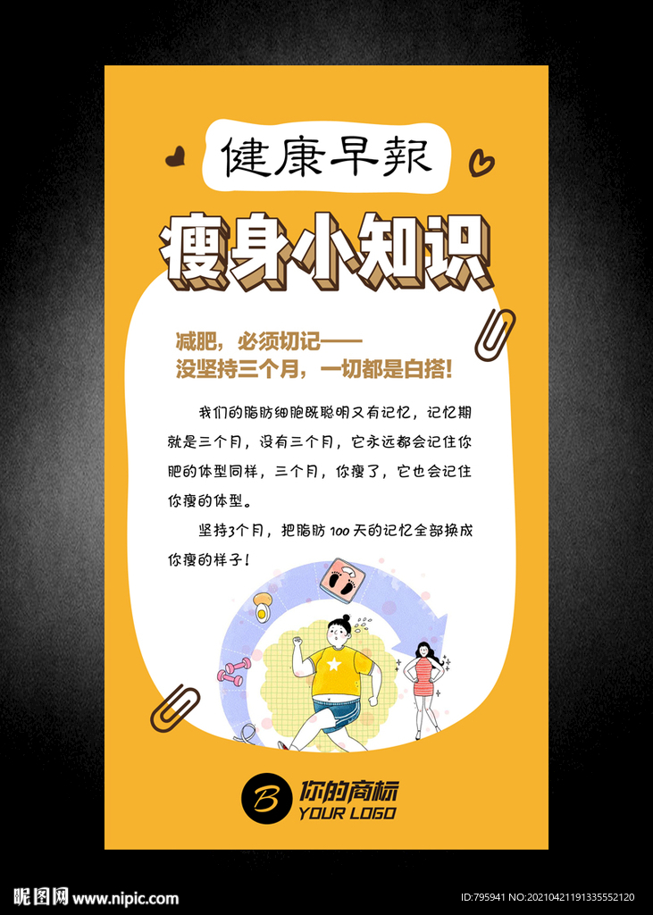 瘦身小知识海报