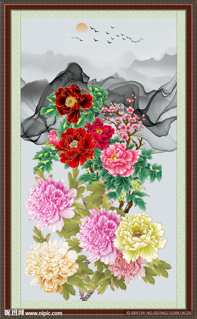 国画牡丹