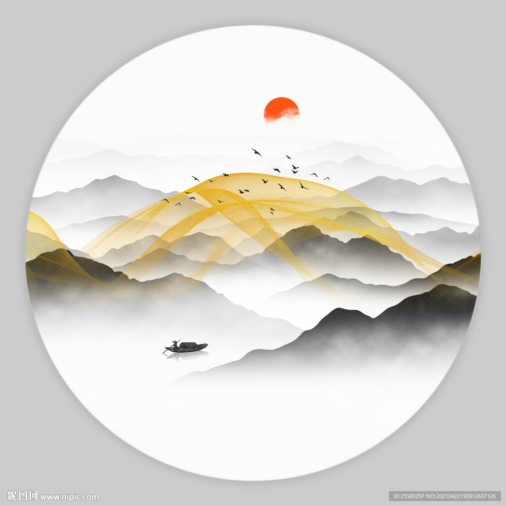 新中式水墨画