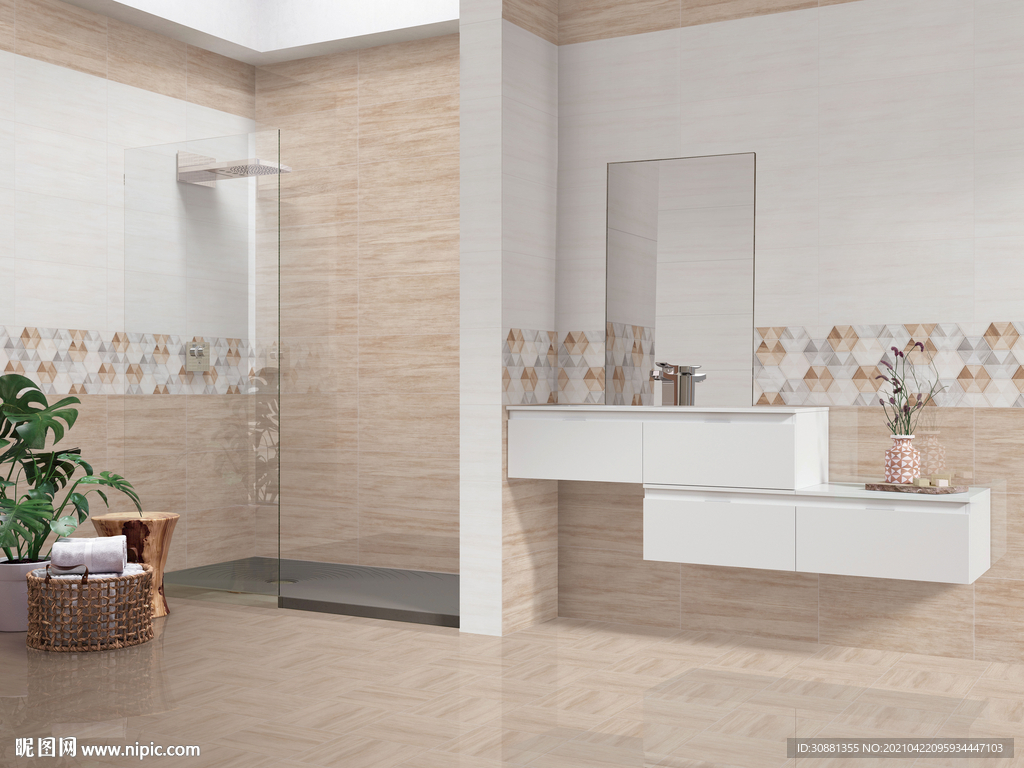 瓷片分层效果图