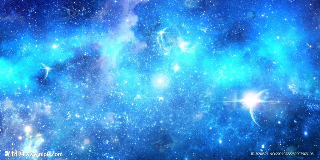 宇宙星空蓝色背景