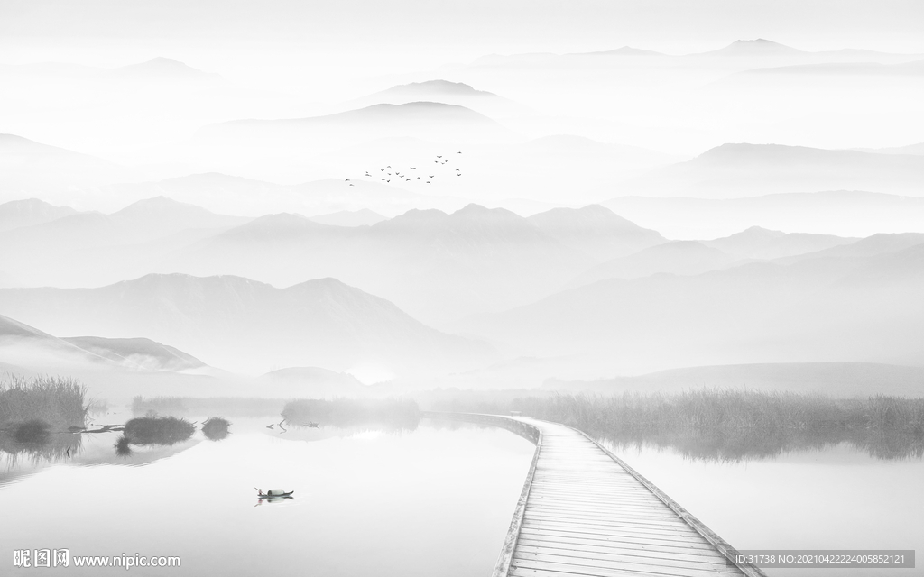 水墨山水画