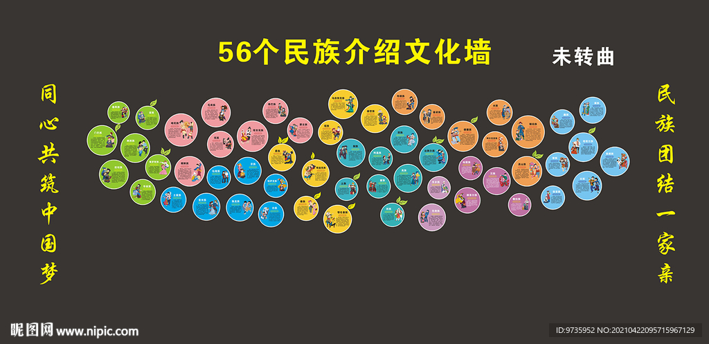 五十六个民族文化墙