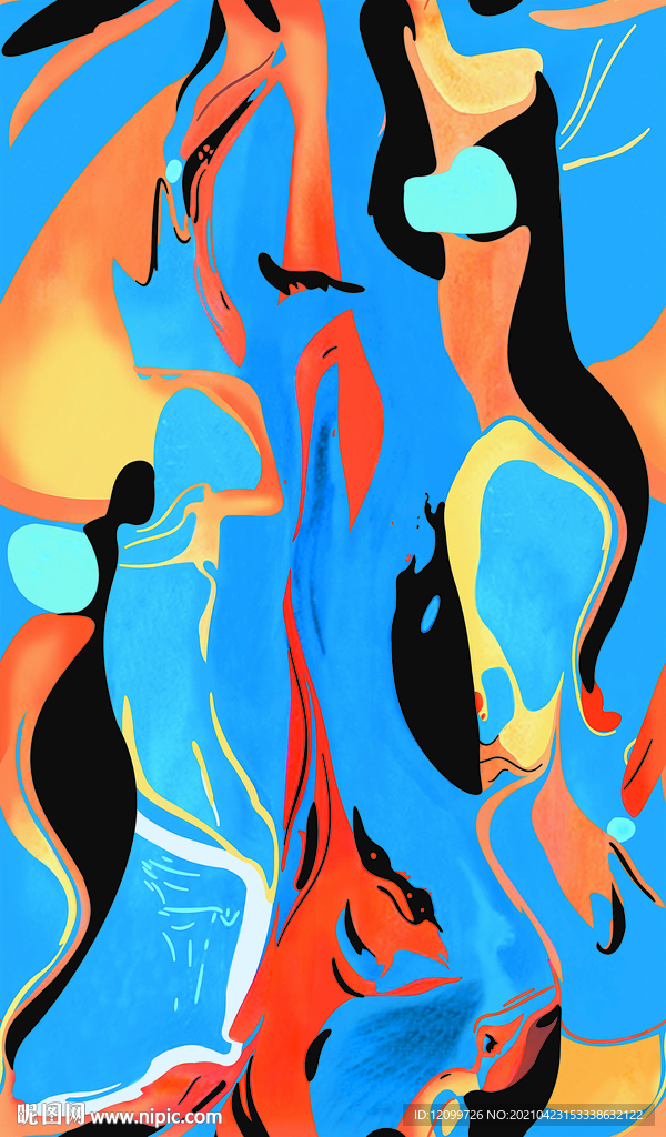 扎染数码印花流行款连衣裙