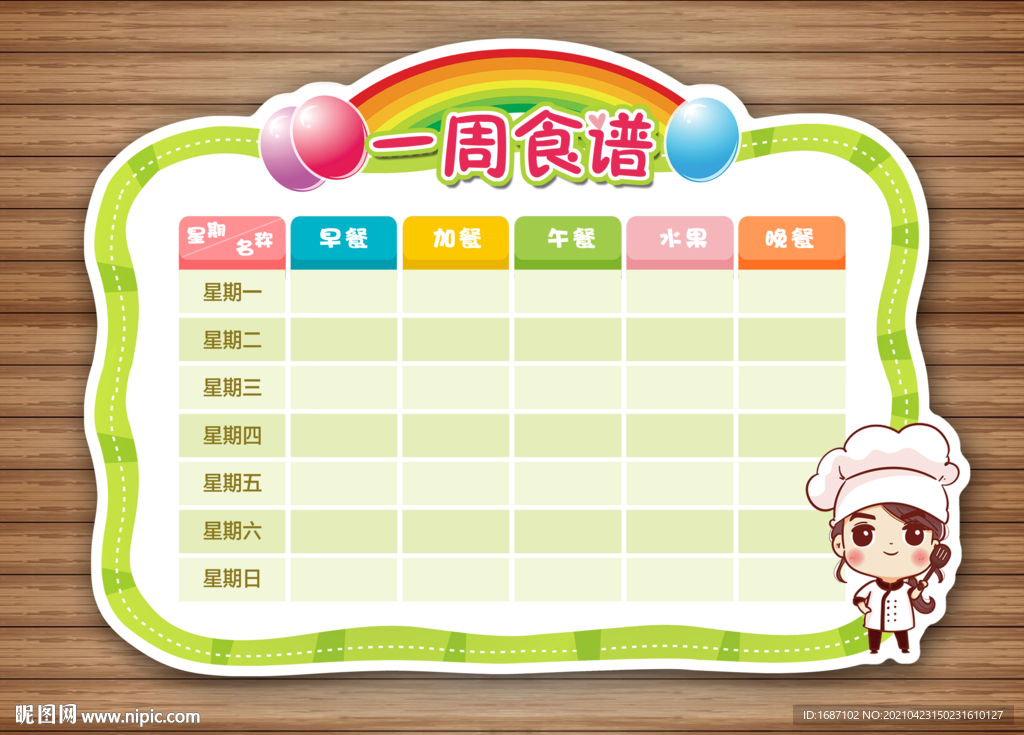 一周食谱