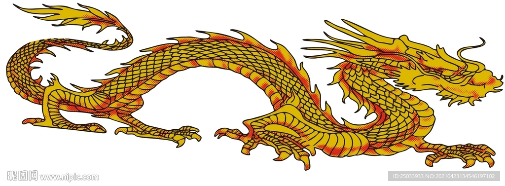 金龙矢量图 动物龙创意图