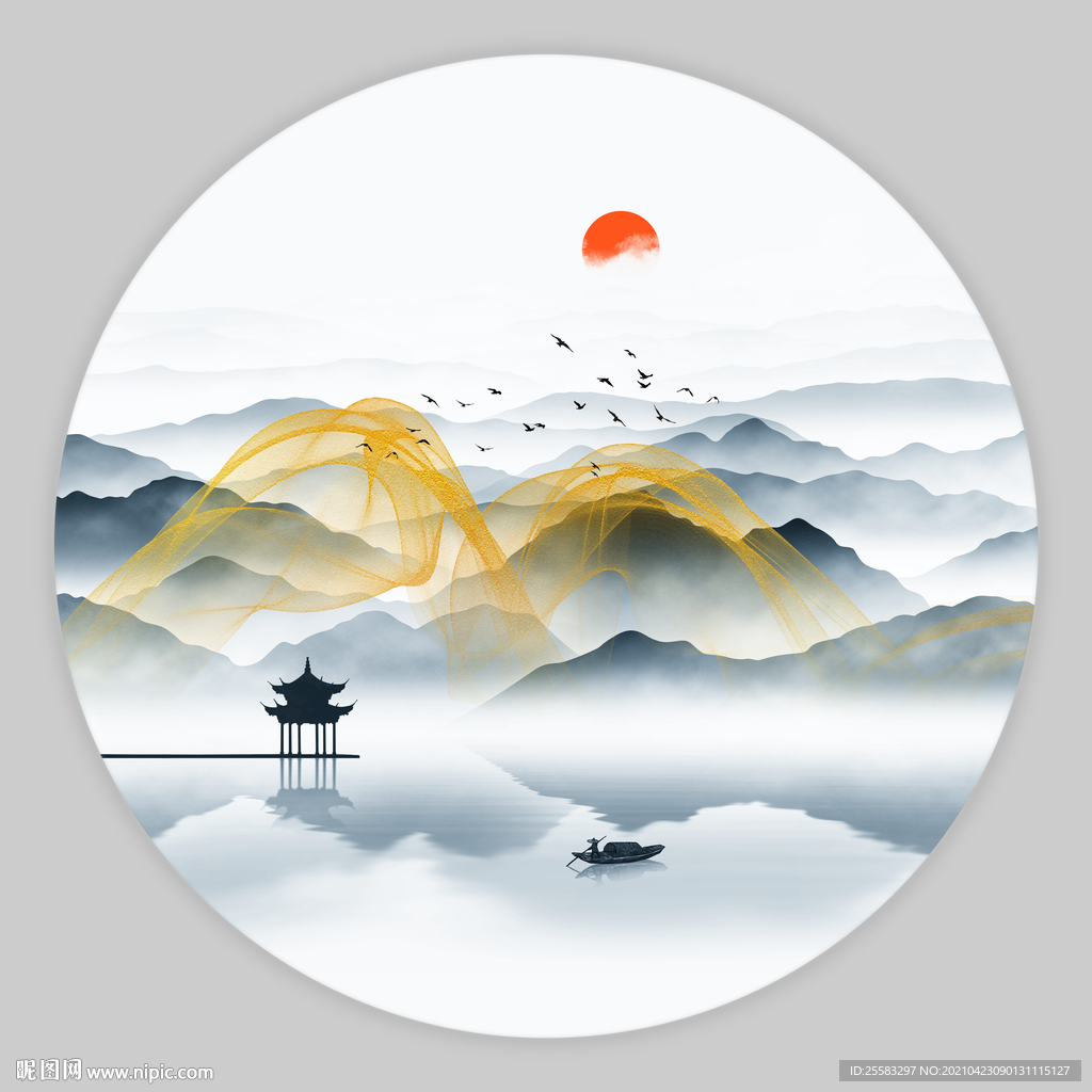 禅意山水画