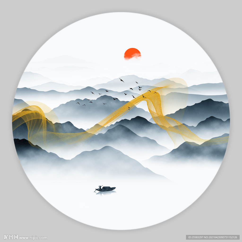 禅意山水画