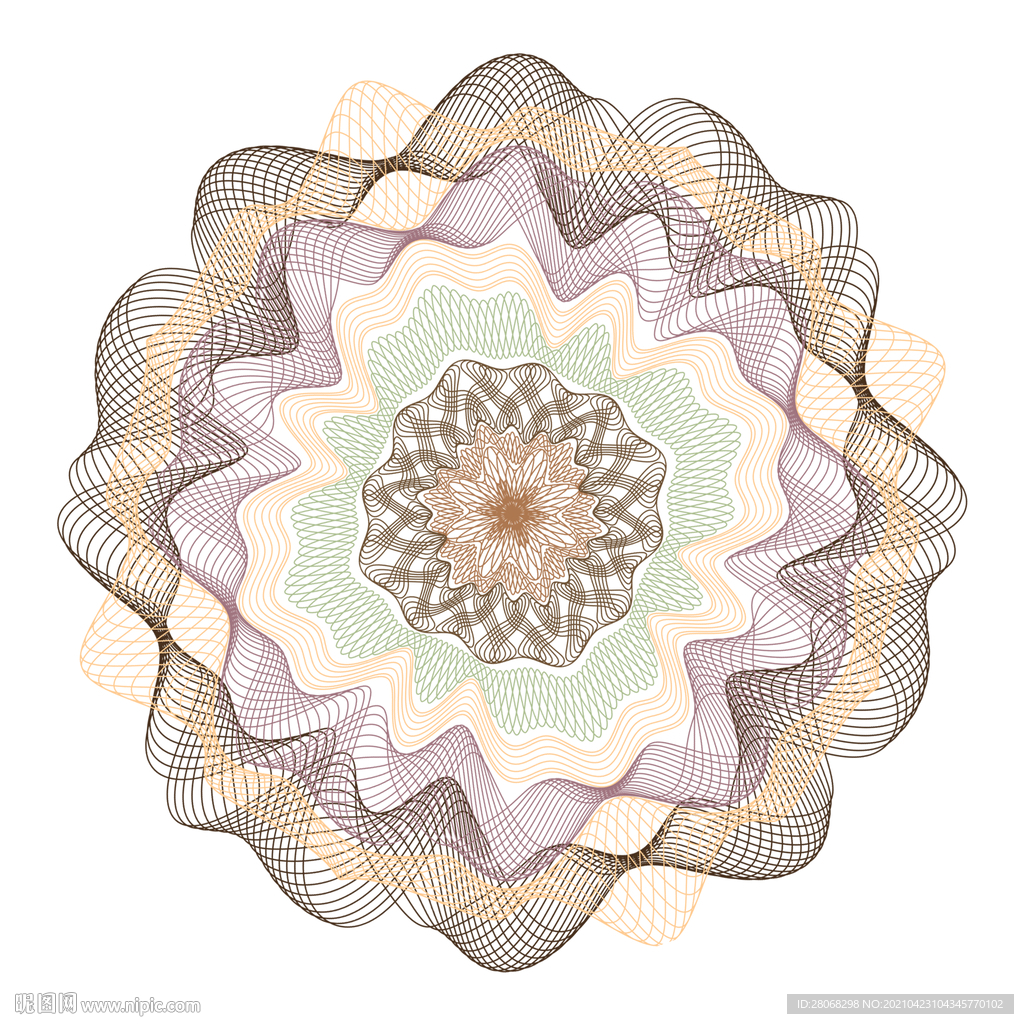 卡通防伪纹装饰元素