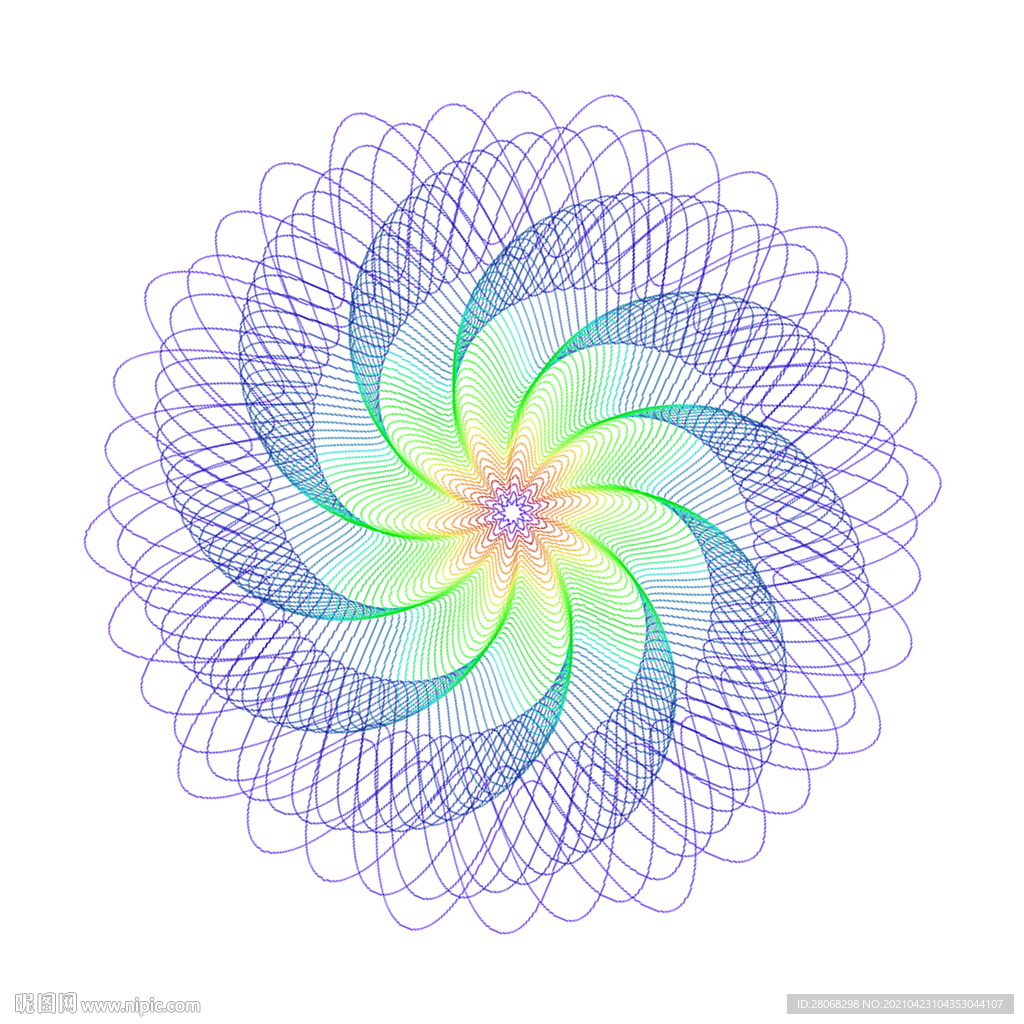 卡通装饰防伪纹证书底纹元素