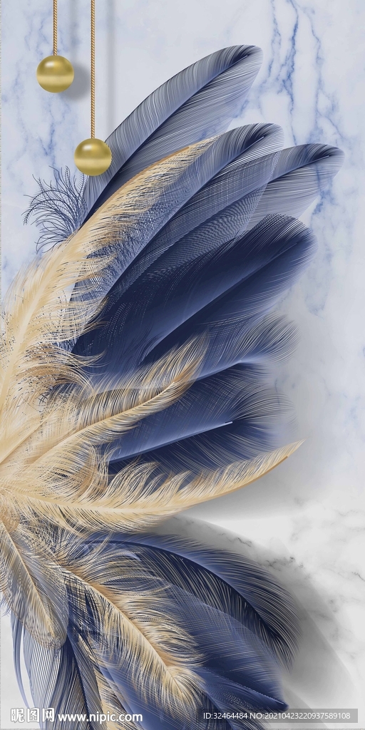 羽毛装饰画