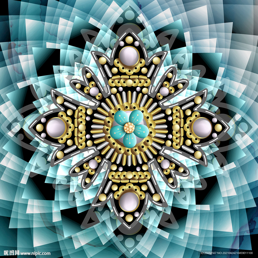 简约抽象艺术拼花图案