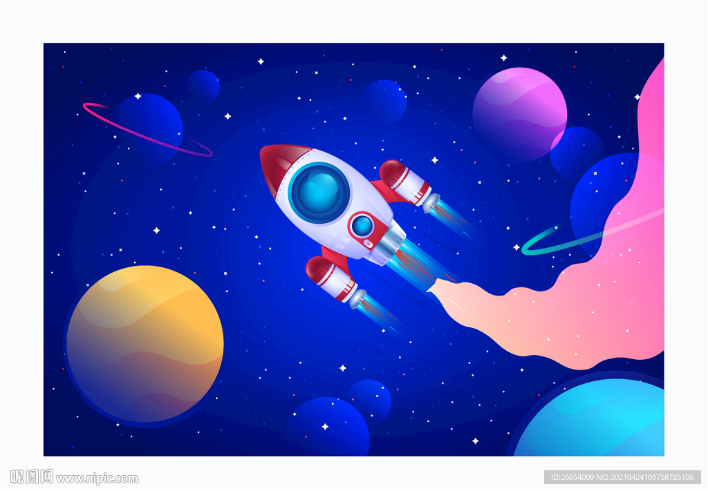 星空 儿童房背景墙