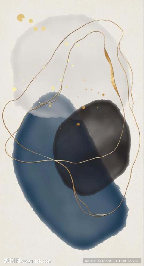 侘寂风抽象几何油画玄关装饰画