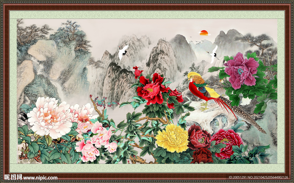 国画牡丹