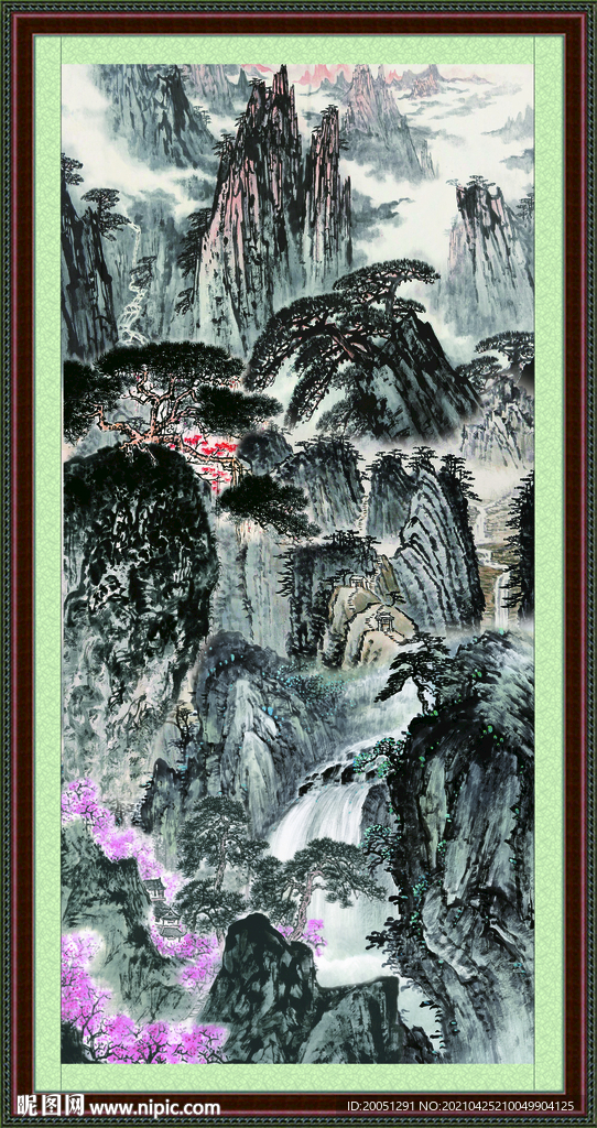 竖幅山水