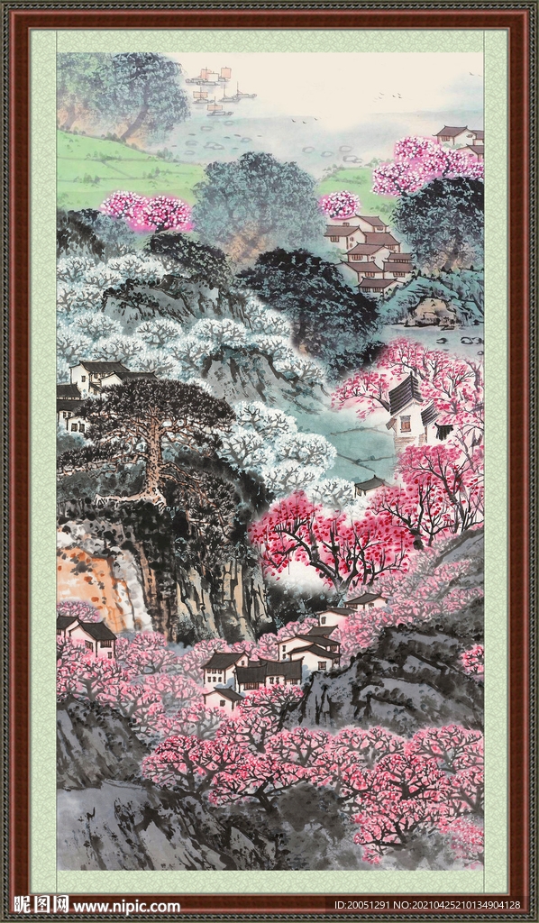 竖幅山水