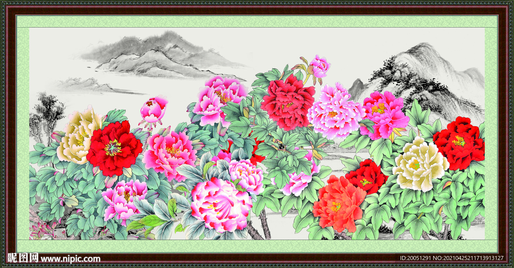国画牡丹