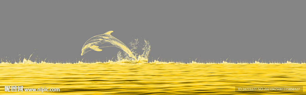 海豚画中画底图