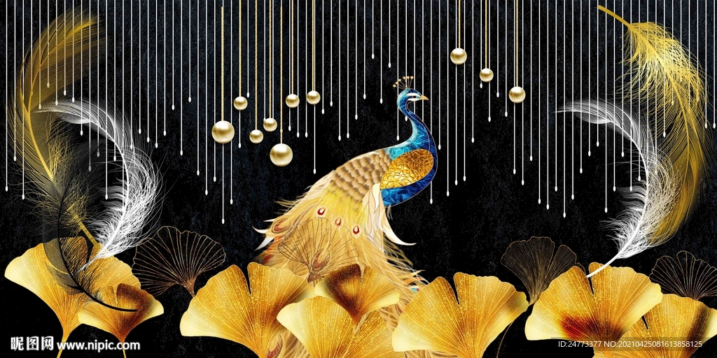 孔雀羽毛晶瓷画