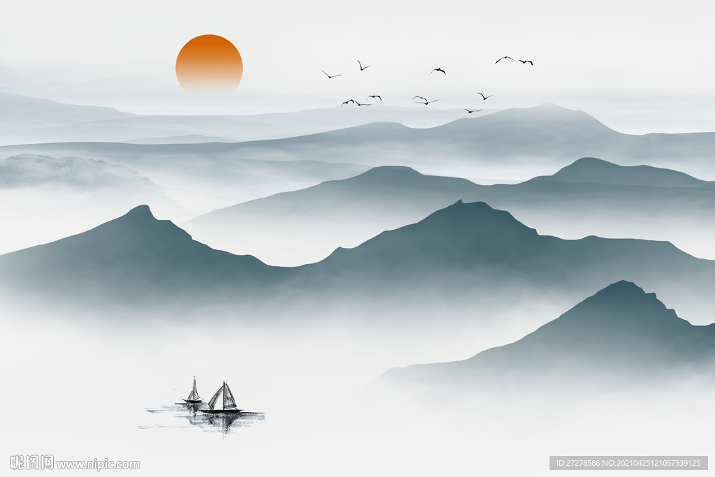 山水画素材山水素材山水背景山水