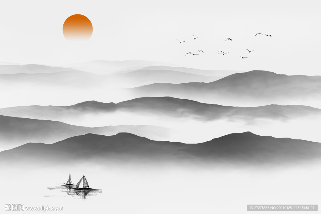 山水画素材山水素材山水背景山水