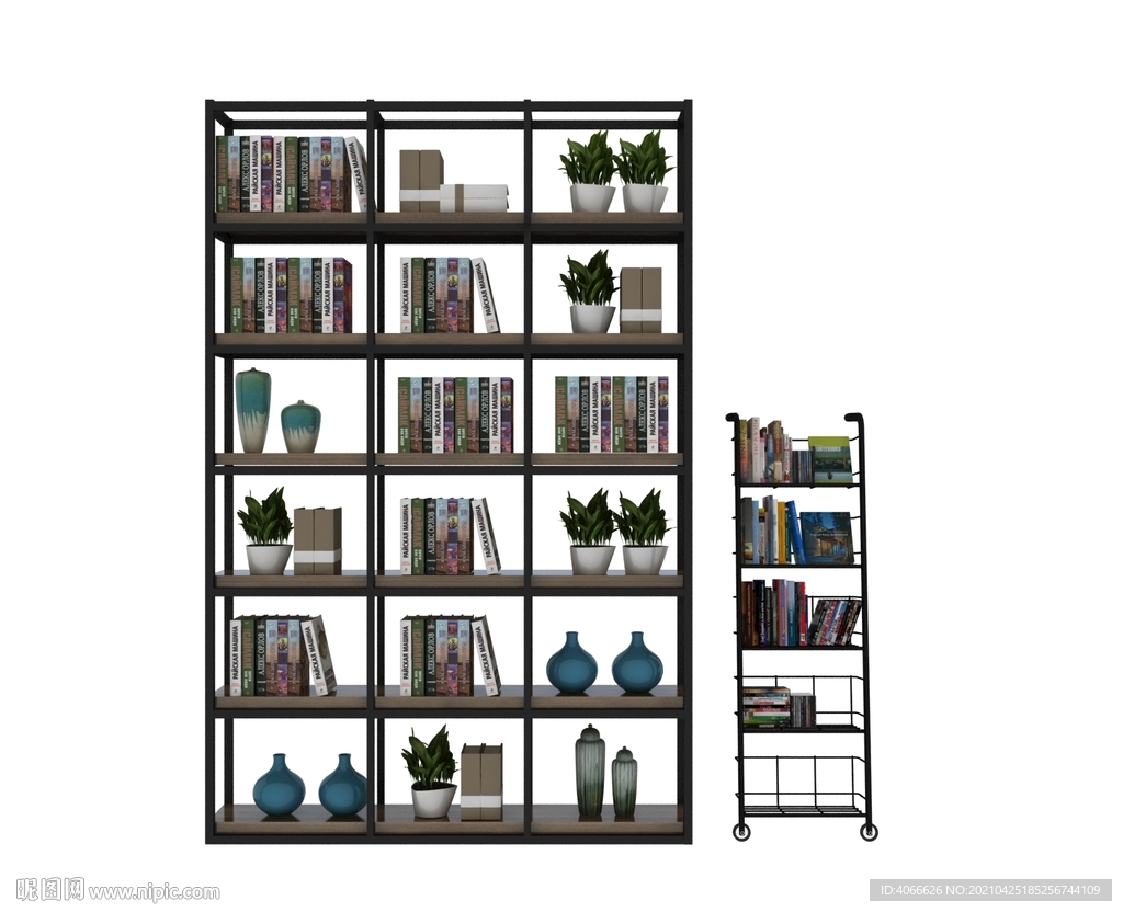 书架书柜3d模型