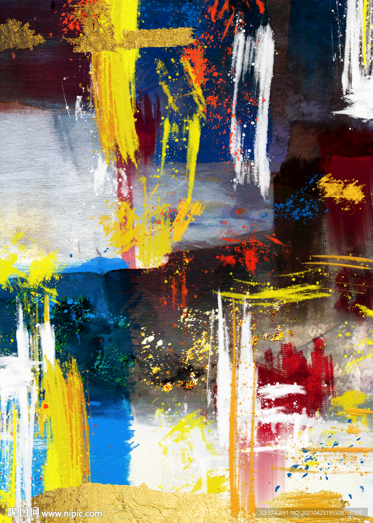 抽象玄关装饰画