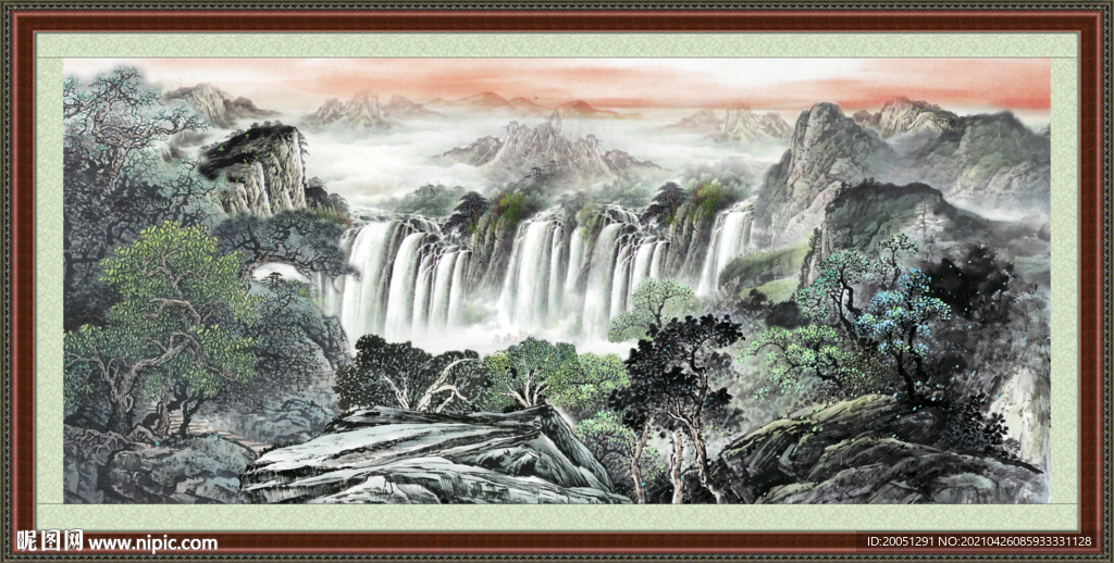 中国画山水 