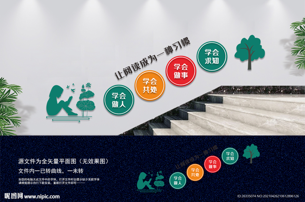 学校楼梯文化墙