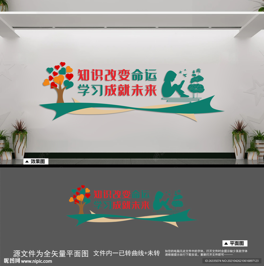 阅览室文化墙