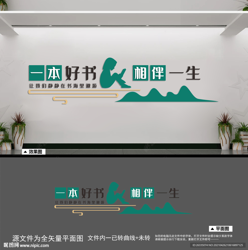 阅览室文化墙