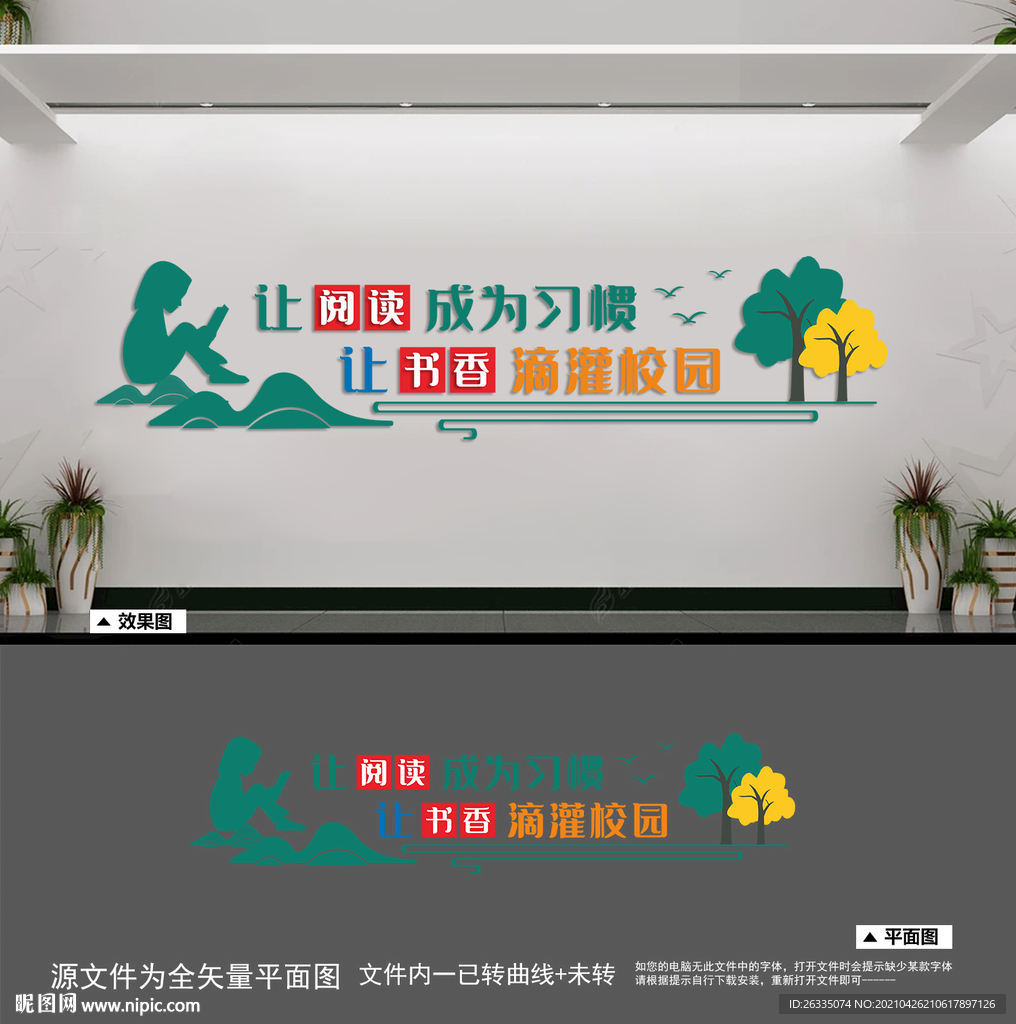 阅览室文化墙